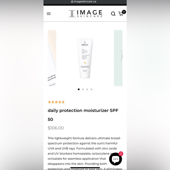 IMAGE SKINCARE daily protection moisturizer SPF 50 - 1/2 full of 91m (approx.) - Picture 3 of 5